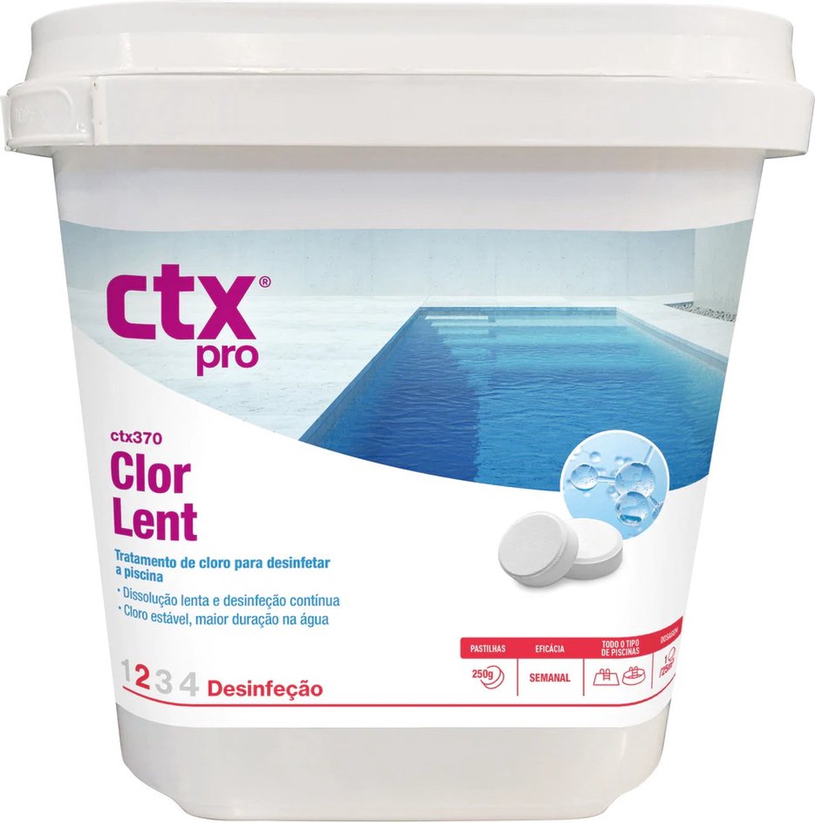 Chloortabletten (SB) zonder boorzuur, traagwerkend 5kg (CTX-370)