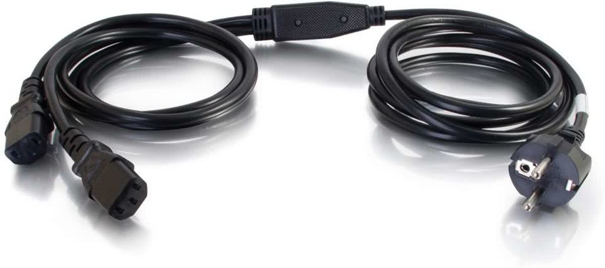 C2G Power Cord Splitter - Power splitter (250 VAC) - CEE 7/7 (SCHUKO) (M)