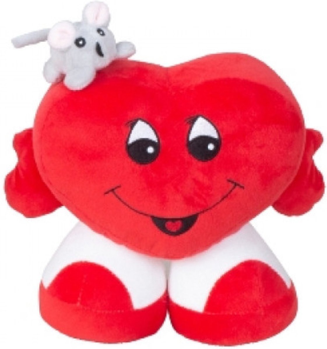 Hart met muis XXL - Rood- staand Model - Gratis Verzonden