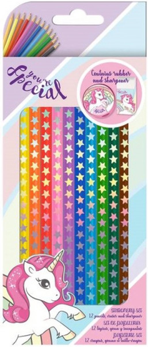 Unicorn Kleurpotloden set - You`re Special - Gratis Verzonden