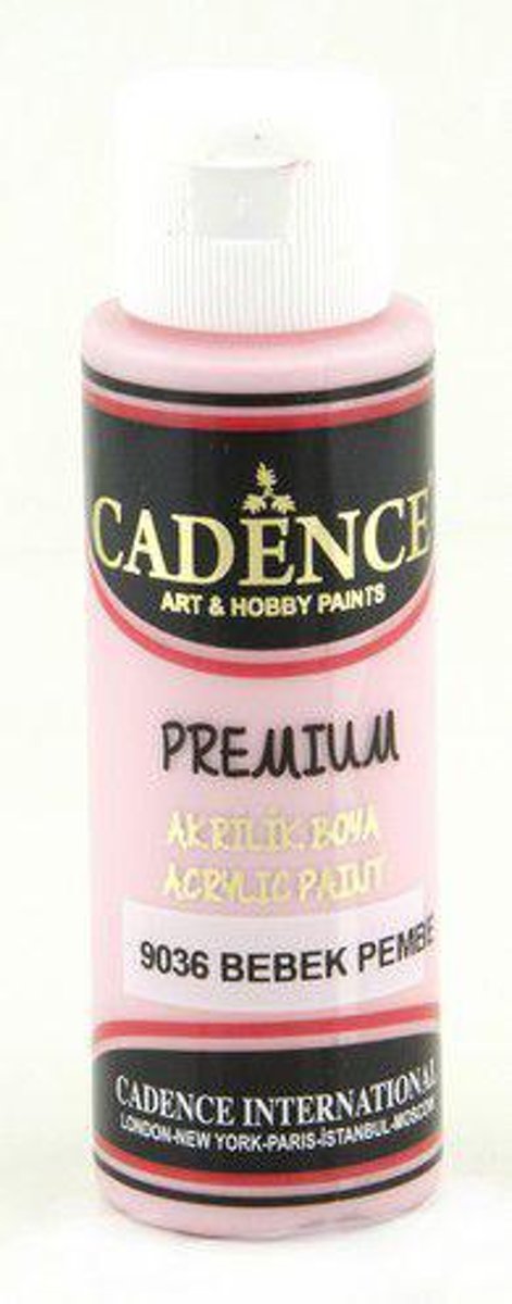 Cadence Premium acrylverf (semi mat) Baby roze 01 003 9036 0070  70 ml