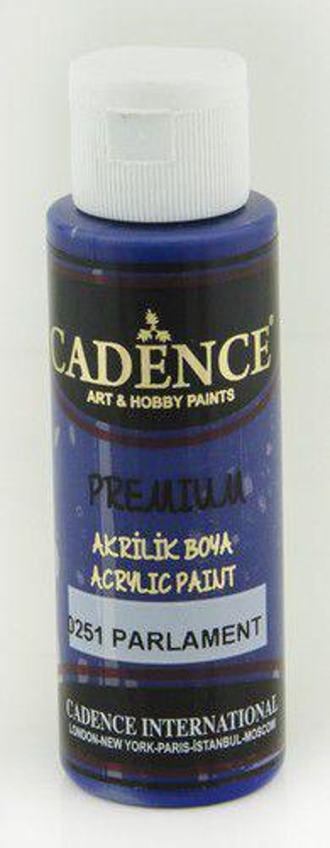 Cadence Premium acrylverf (semi mat) Donker Violet - Parliament 01 003 0251 0070  70 ml