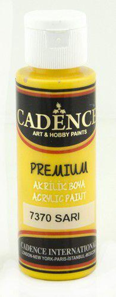 Cadence Premium acrylverf (semi mat) Geel 01 003 7370 0070  70 ml