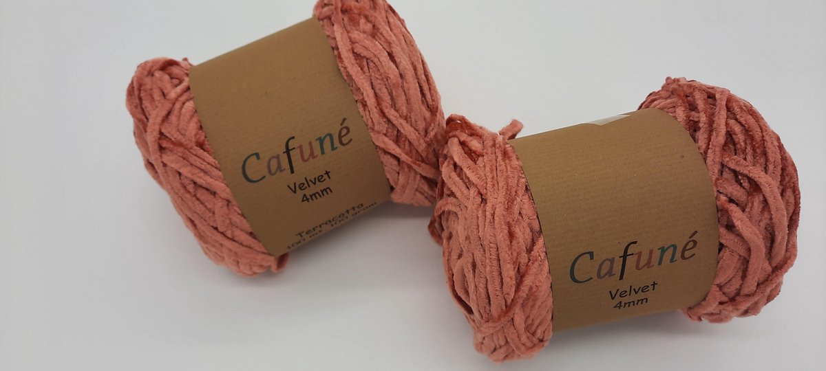 Cafune -  Velvet - Terracotta - 4 mm - Breien - Haken - Weven - per paar