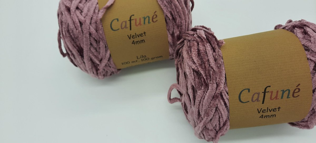 Cafune Velvet - Lila - 4 mm - Breien - Haken - Weven - per paar