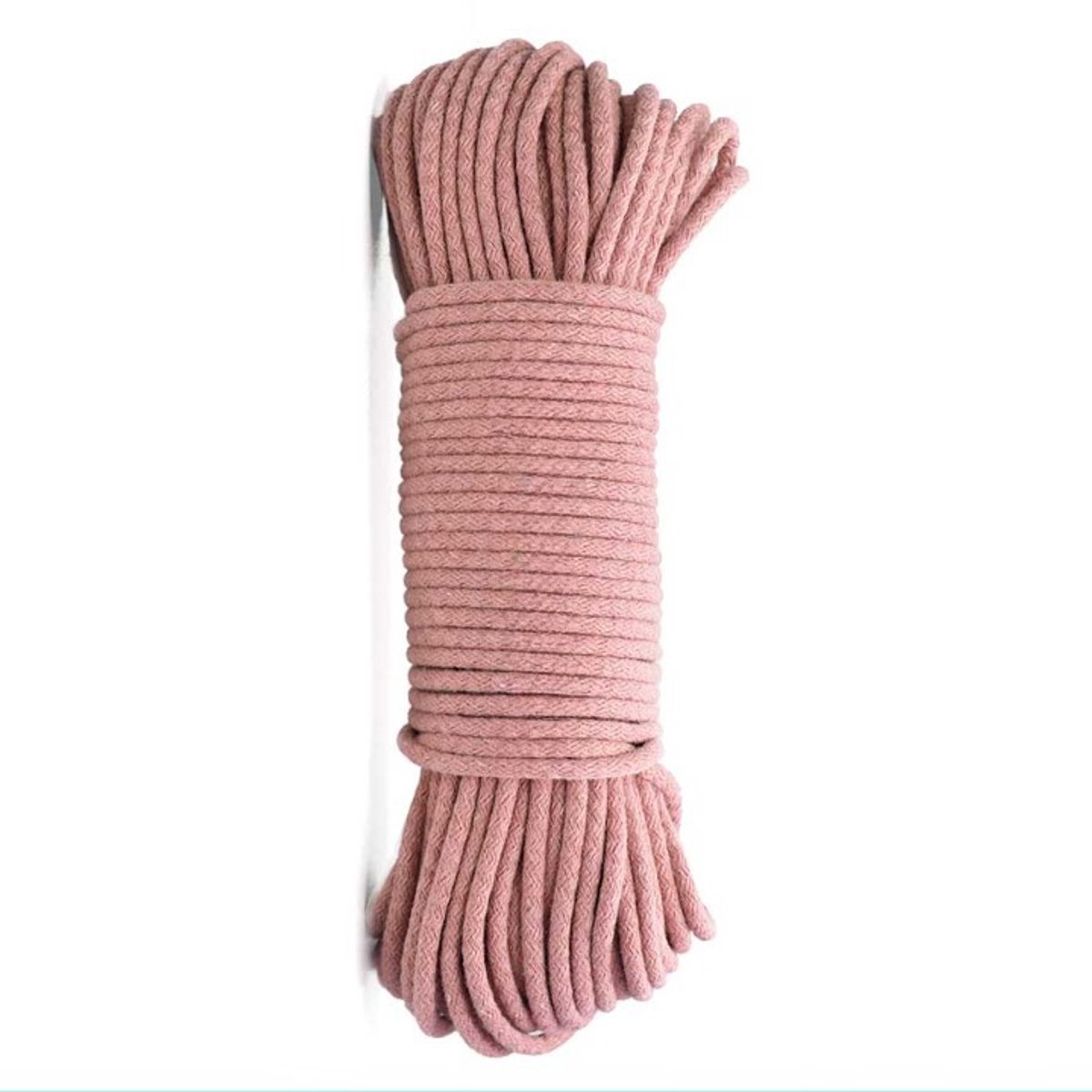 Cafuné Gevlochten Naaikoord - Oud Roze-Tress Koord- Manden Touw-6-7mm-50mt-1kg- Opbergmand-Mand-Hoed-Kleed-Naaien-Naaimachine