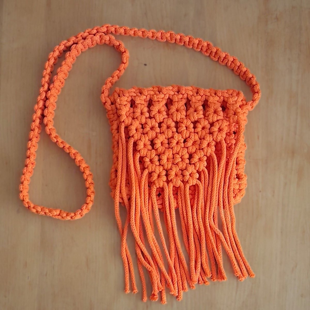 Macramé pakket Telefoontas - Macrame Koord 5mm - DIY kit Crossbody - incl. instructievideo