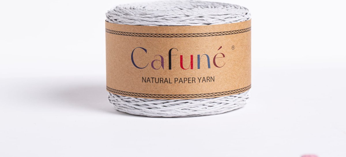 Papiergaren - Lichtgrijs - 2 mm - 250m - 250gr - Breien - Haken - 100 % papier