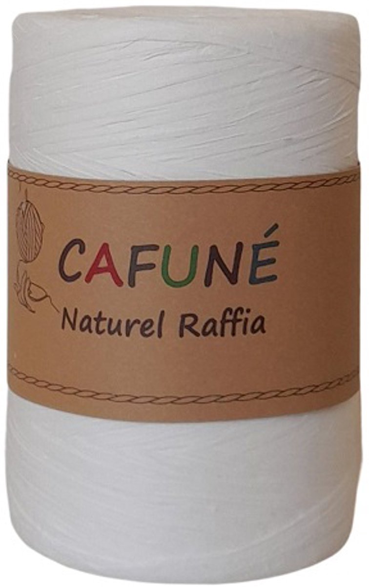 Raffia Garen - Wit- Haken - Haken-Tas Haken-Hoed Haken-Papierkoord-Raffia Naturel