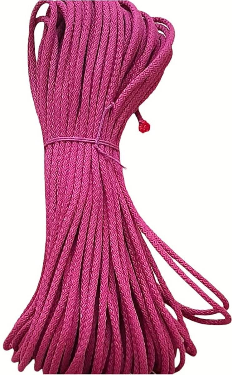 Tress Koord voor DIY   mandje 5-6 mm -50 mt-1 kg-Gerecycled Katoen-met een naaimachine-Fuchsia