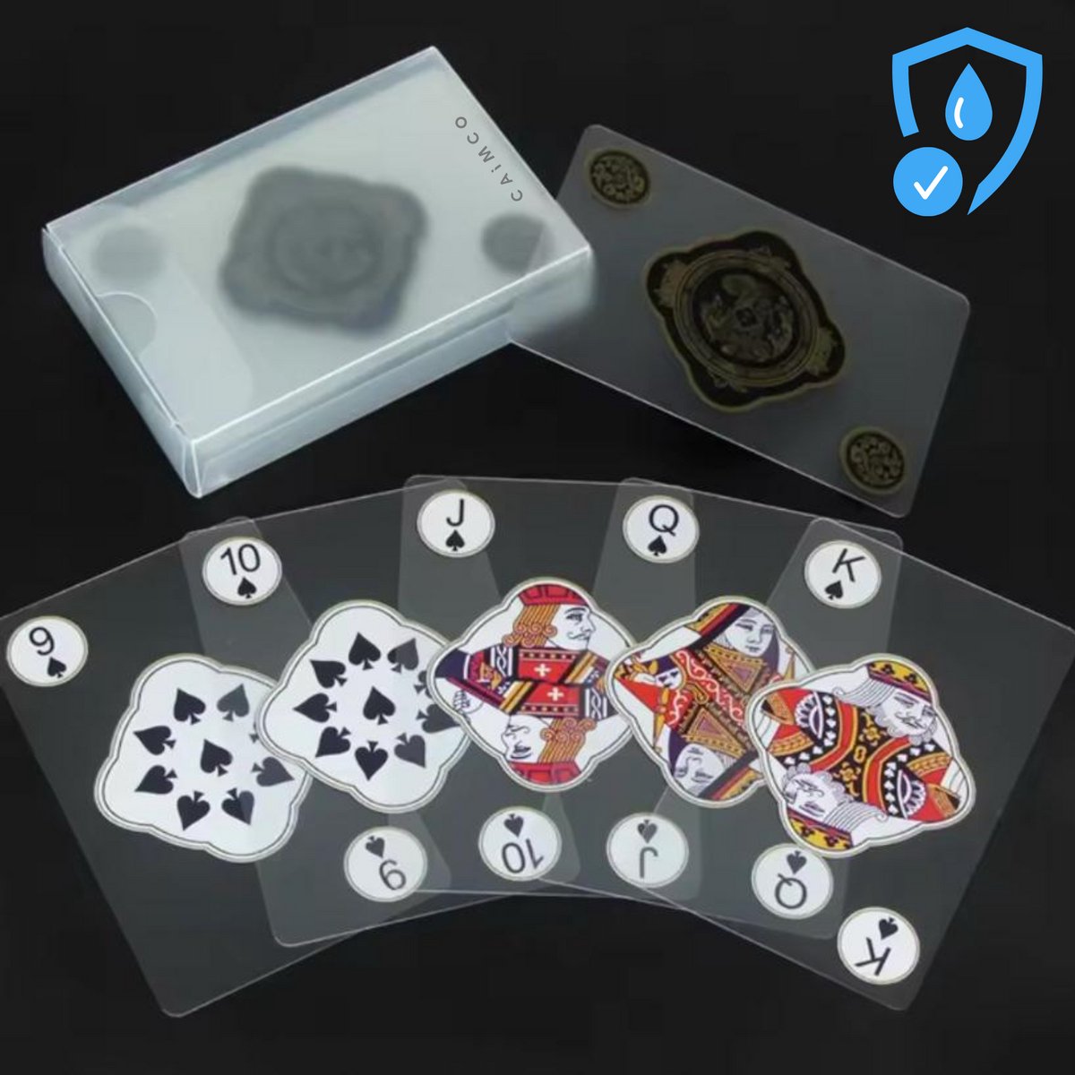 Caimco Waterproof SpeelKaarten - Luxe Speelkaarten - WATERBESTENDIG - Plastic - Poker Kaarten - kaartspel - Waterproof Spelkaarten - Spel Kaart - 54 Cards - Gezelschapsspel - Spelen - Playing Cards - WaterProof