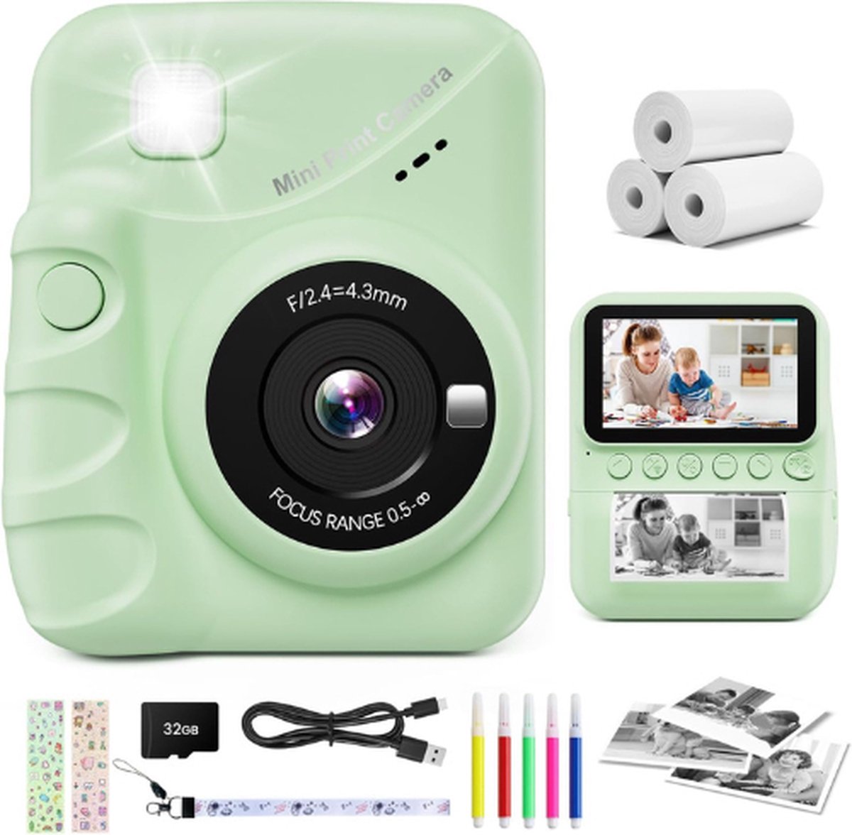  ® Kindercamera - Kindercamera Met Printer - Kinder Camera - Kindercamera Print - Digitale Kindercamera - Kindercamera Met Foto Printer - Kindercamera Digitaal - Kindercameras - Kindercamers