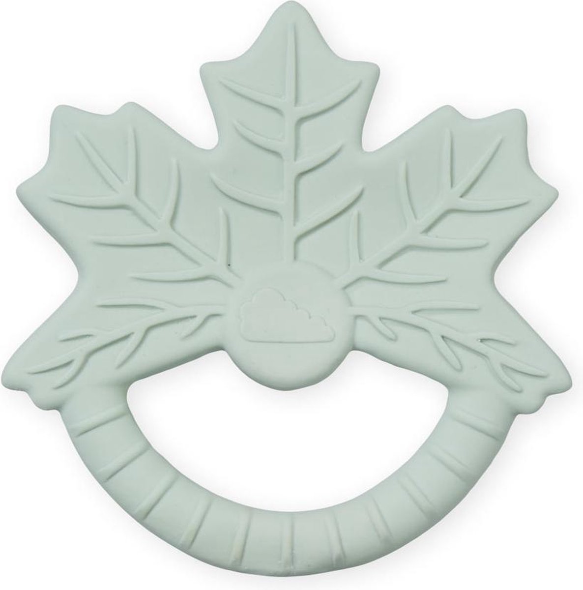 Siliconen bijtring blad – dusty green