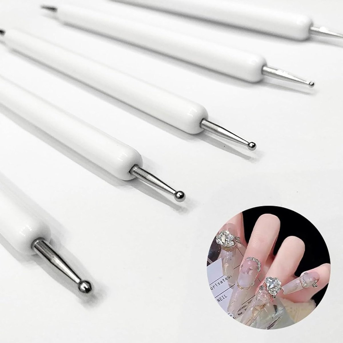   Stuks Embossing - 2 cm - 5 stuks - Kunststof - Pen - Stuks