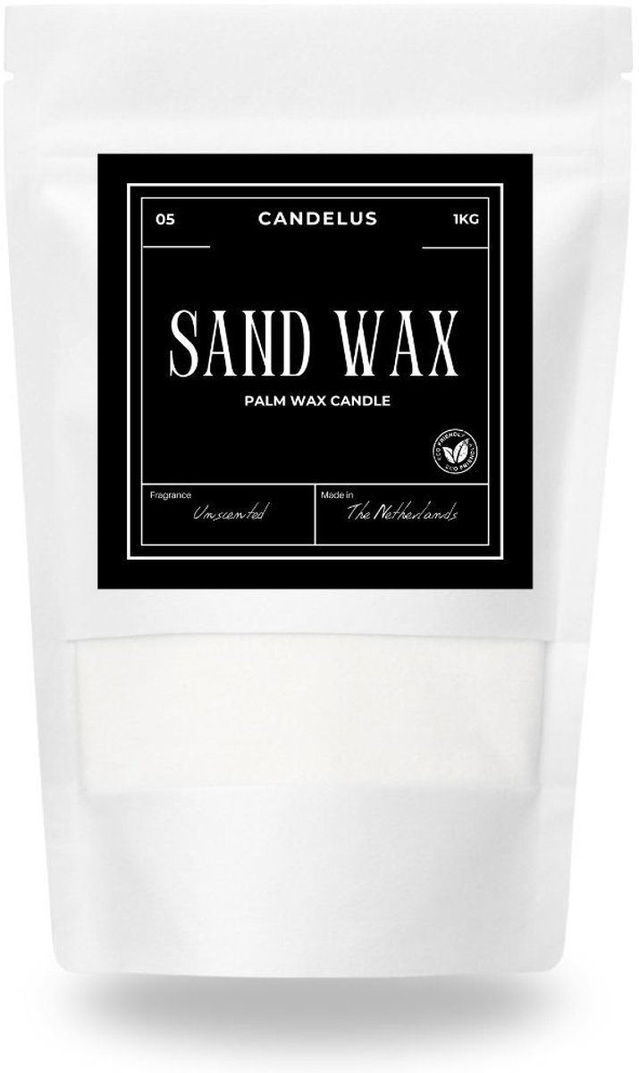 Candelus Sand Wax Wit 500g Inclusief Lonten Kerstcadeau – Kaarsenzand – Kaarsen Maken – Kaarsen – Kaarslont – Wax in Sandvorm – Kaarswas – 100% Plantaardig