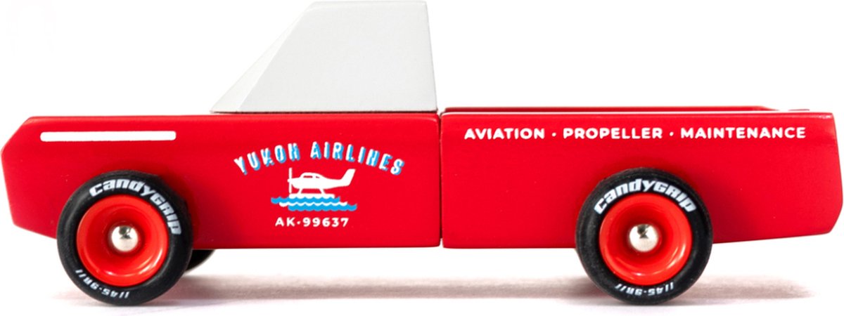 Candylab houten speelgoedauto Americana Longhorn Red multicolor.