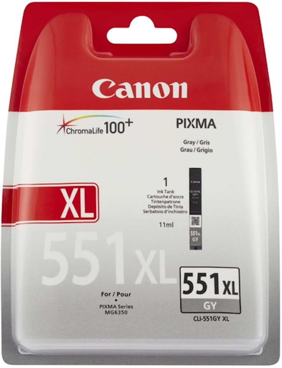 Canon CLI-551XLGY - Inktcartridge / Grijs / Hoge Capaciteit