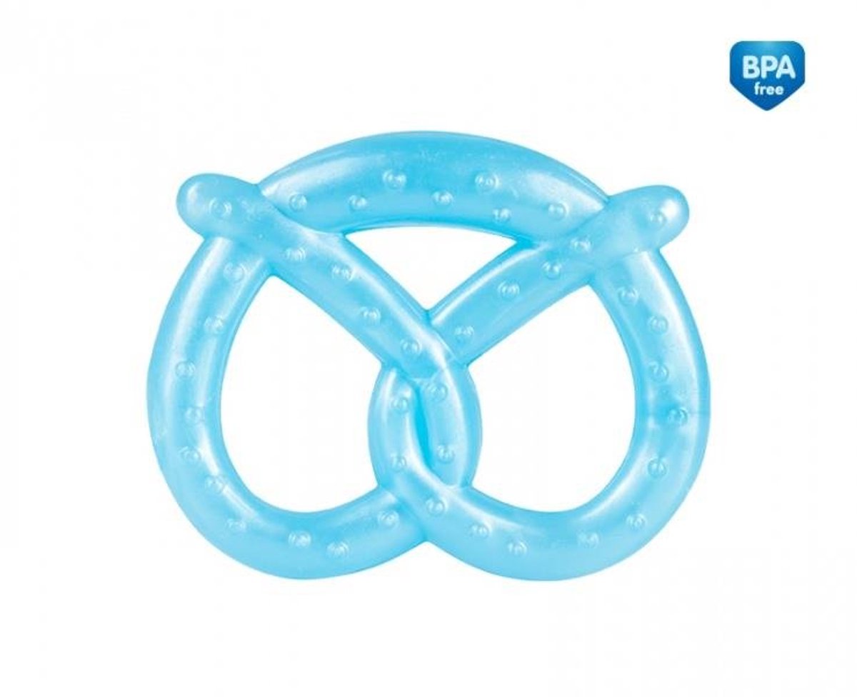 Canpol Babies PRETZEL elastische bijtring- 0M+ Blauw