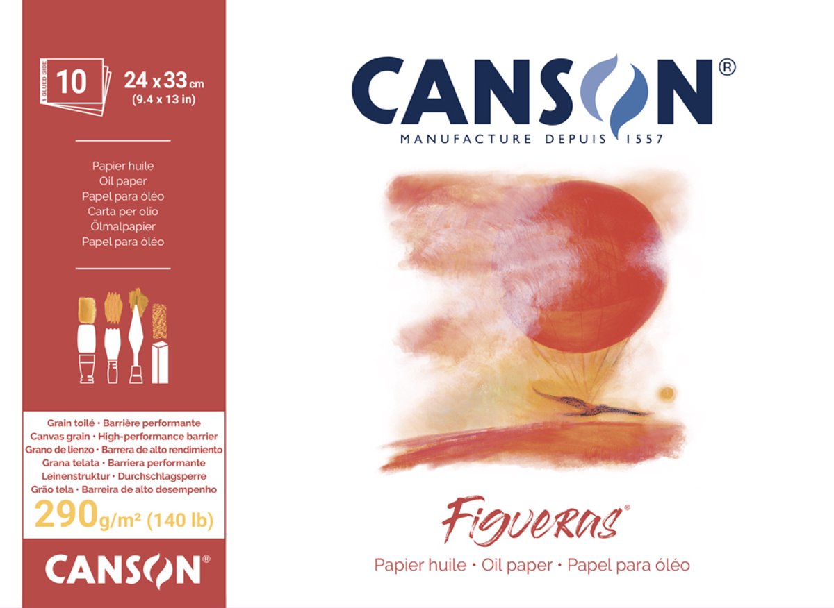 CANSON tekenblok Figueras, 300 x 400 mm, 290 g/m