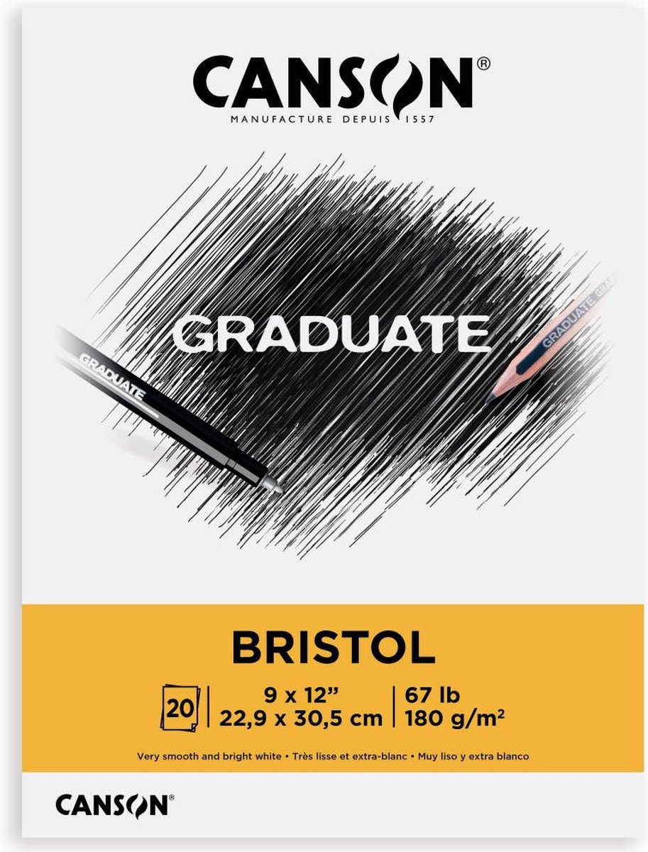Canson - Graduate Series Bristol Pad - blok 22.9x30.5 cm - C31250P057