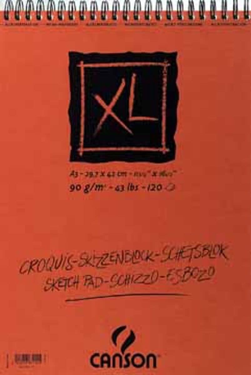 SCHETSBLOK CANSON XL CROQUUIS A3 90G 120VEL SPIRAAL