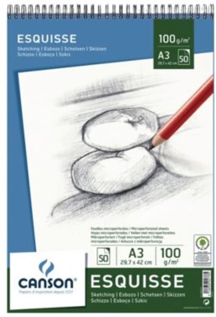 SCHETSBOEK CANSON A3 100GR 50VEL