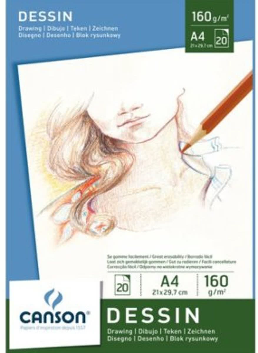 TEKENBLOK CANSON A4 160GR 20VEL