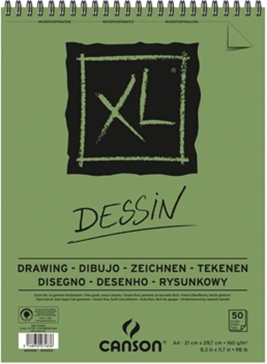 TEKENBLOK CANSON XL DESSIN A4 160GRAM 50VEL SPIRAAL