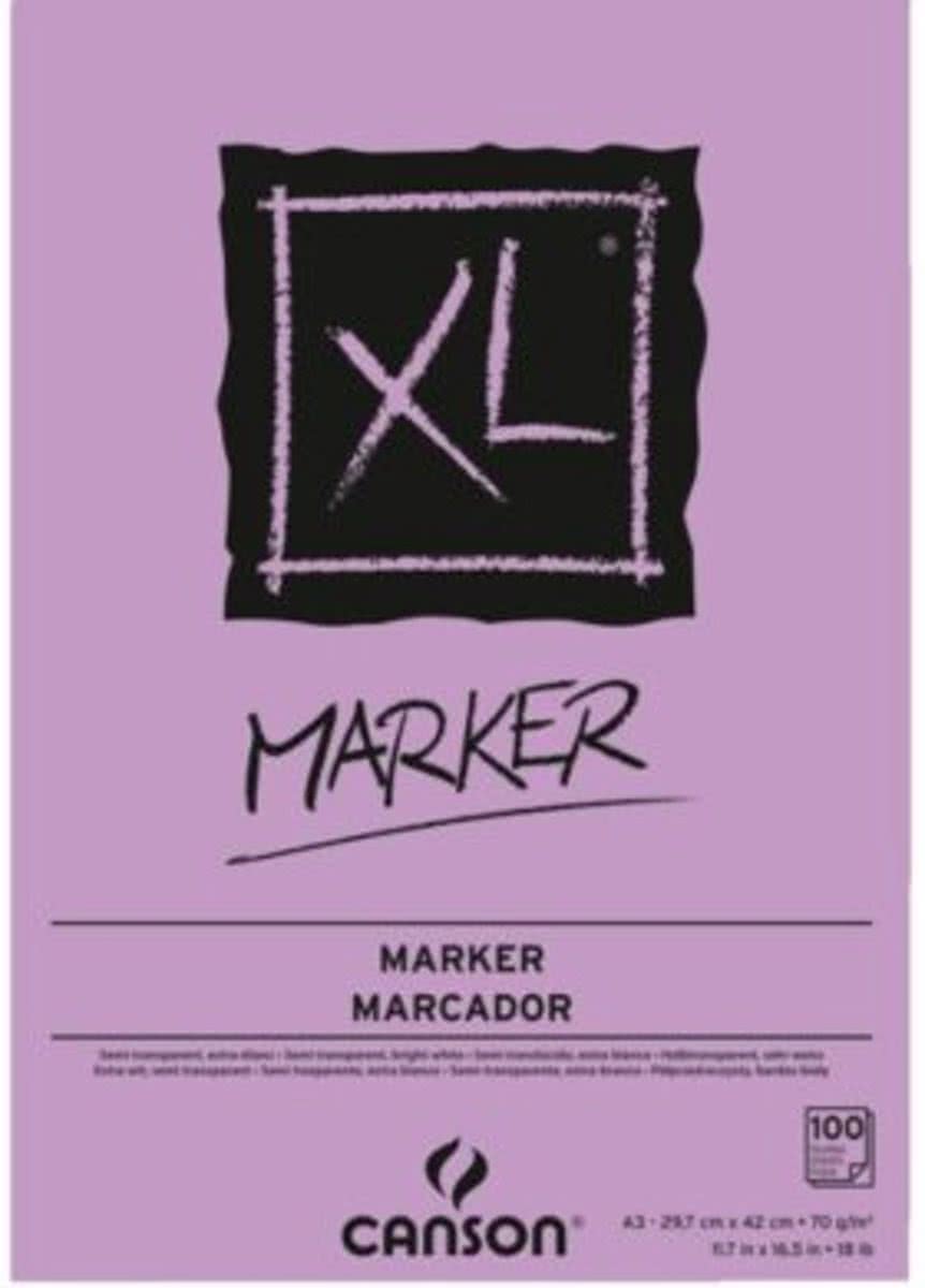 TEKENBLOK CANSON XL MARKER A3 70GRAM 100VEL