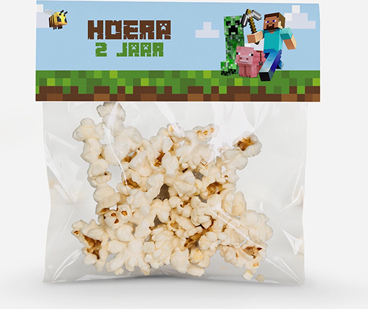 Traktatiezakjes pixel game - traktatie 2 jaar - 10 stuks