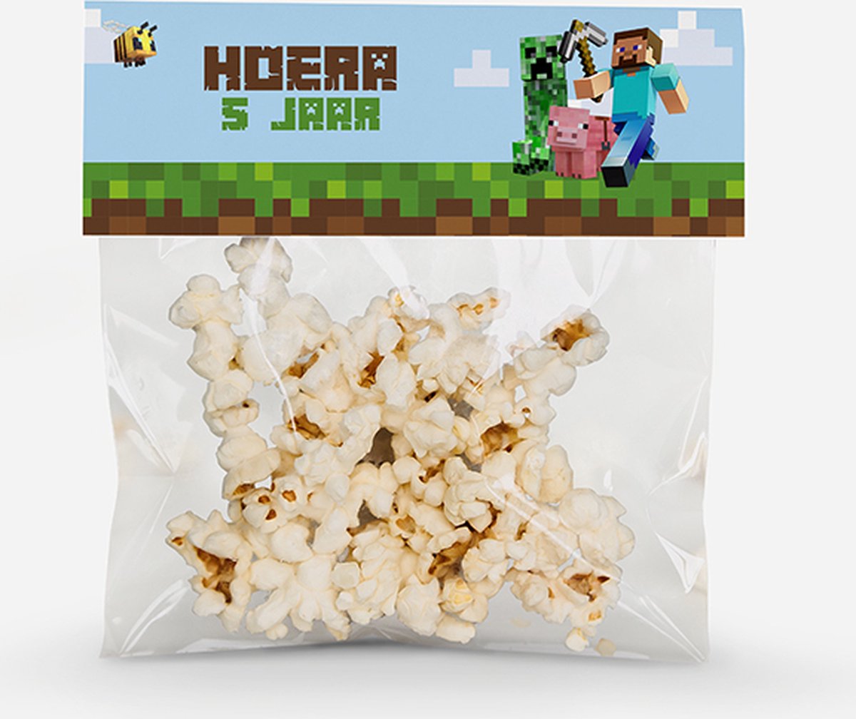 Traktatiezakjes pixel game - traktatie 5 jaar - 10 stuks