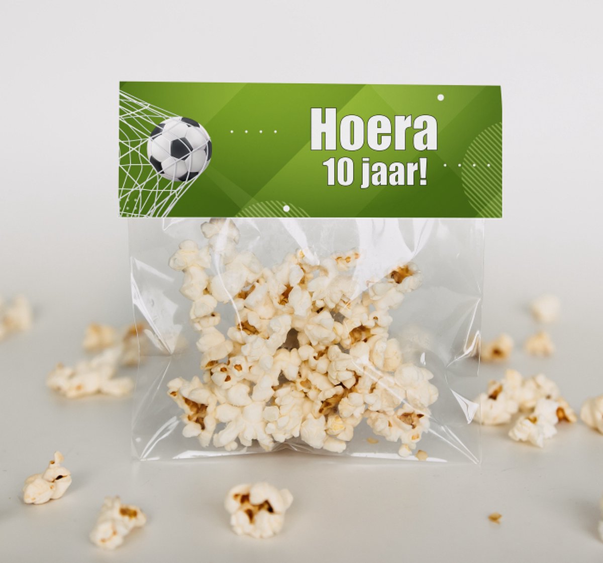 Traktatiezakjes voetbal - traktatie 10 jaar - 10 stuks