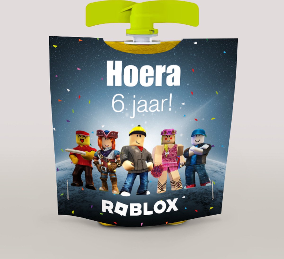 Wikkel voor knijpfruit Roblox jongens - traktatie 6 jaar - 10 stuks