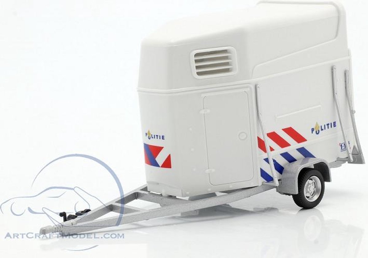 Horse Trailer Dutch Police white 1:43 Cararama