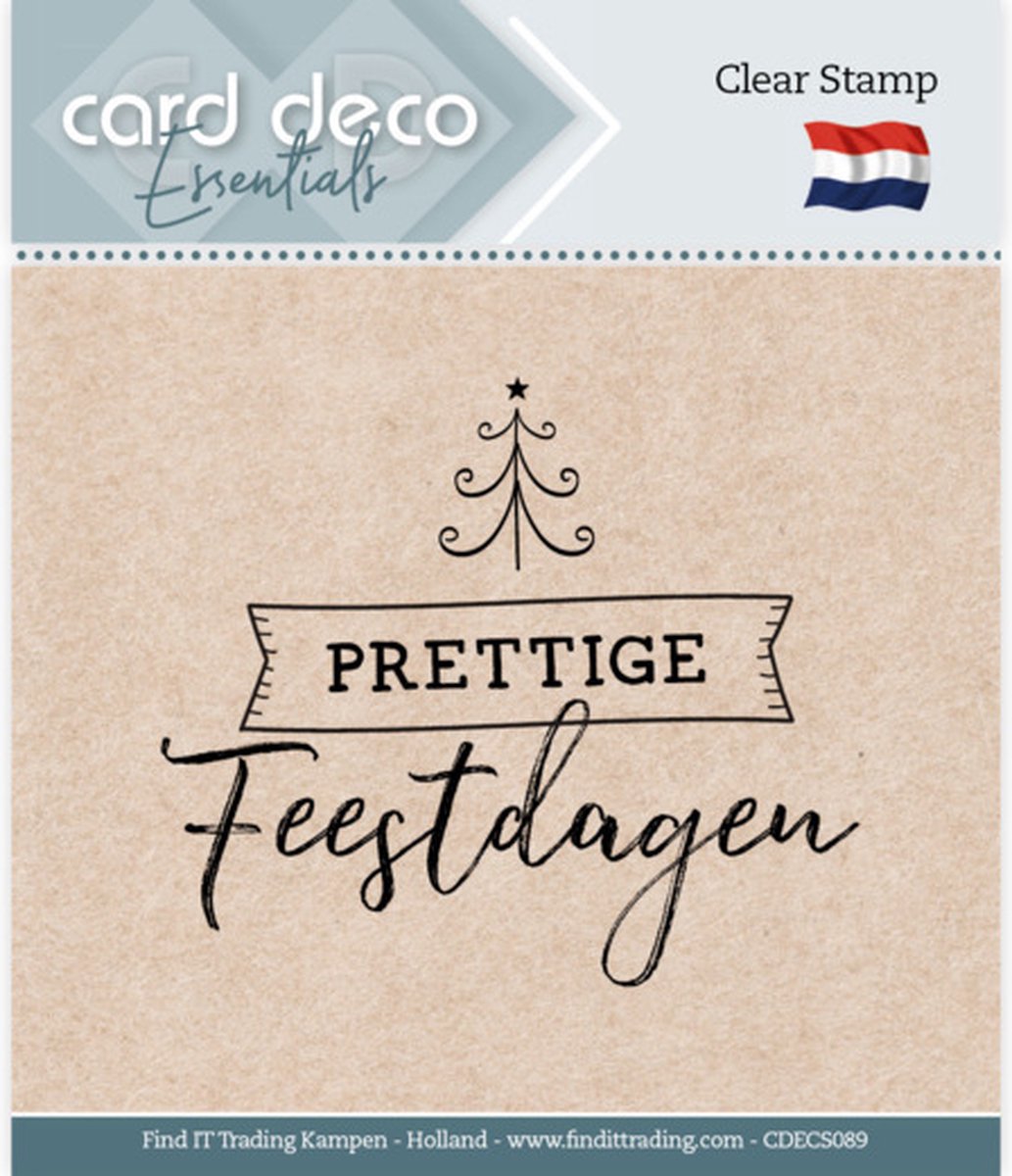 Card Deco - Clearstamp - Prettige Feestdagen - ECS089
