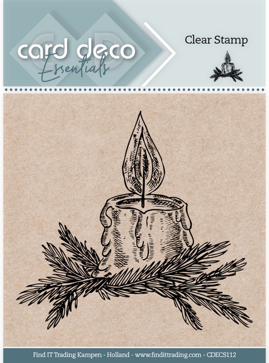 Card Deco Essentials Clear Stamps - Christmas Candle