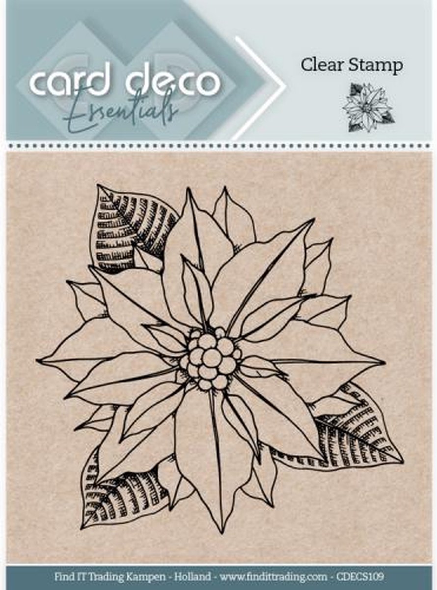 Card Deco Essentials Clear Stamps - Christmas Flower