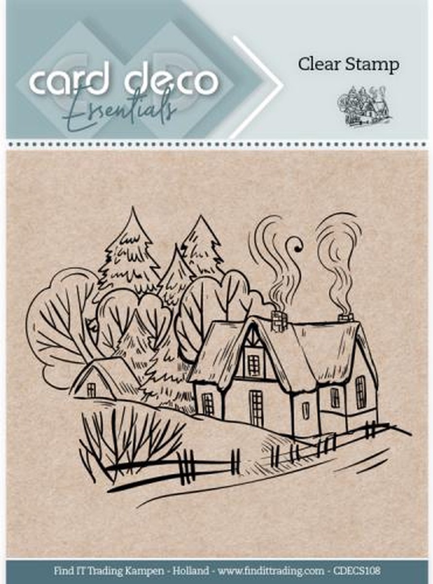 Card Deco Essentials Clear Stamps - Christmas House