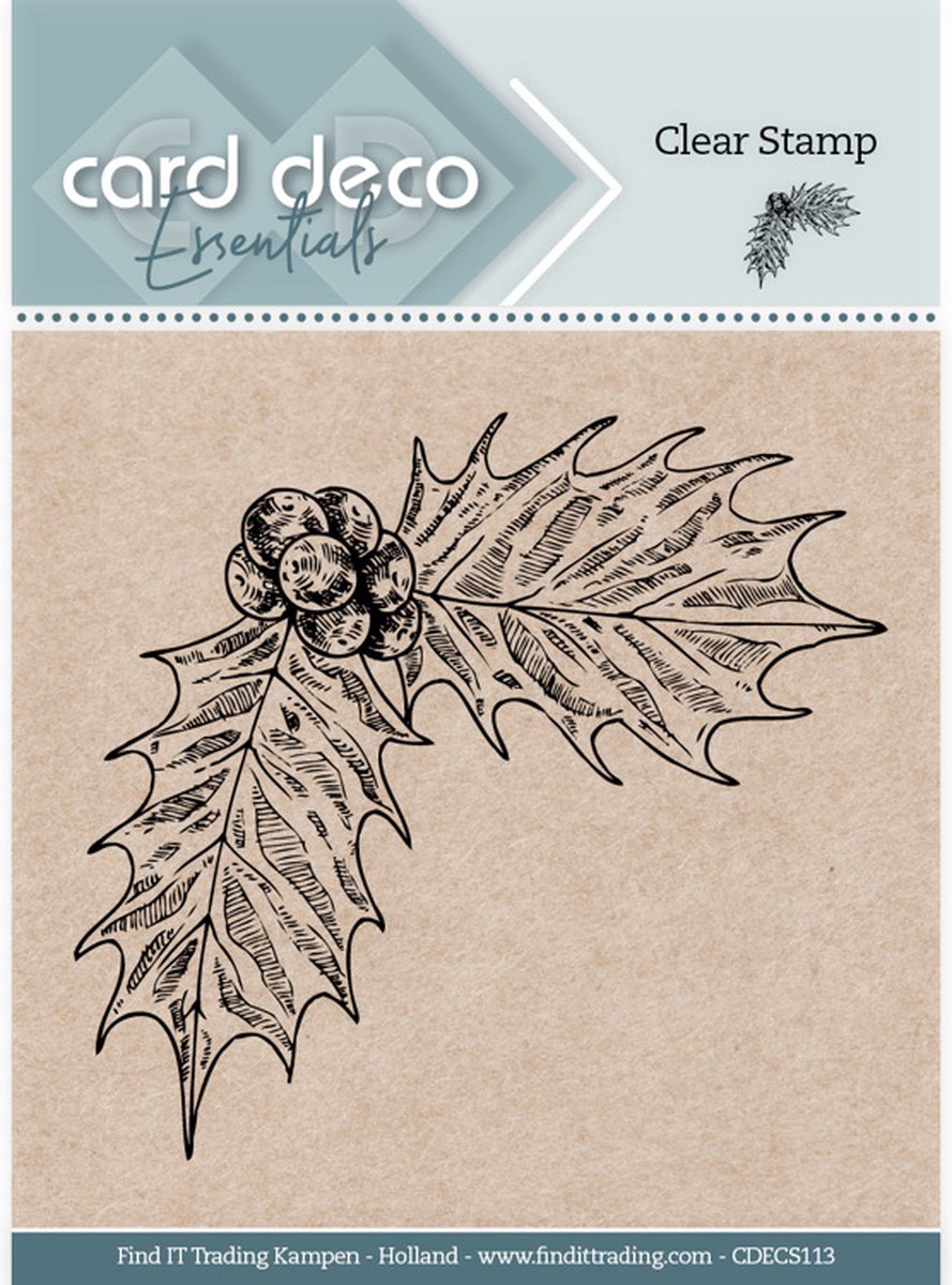 Card Deco Essentials Clear Stamps - Holly