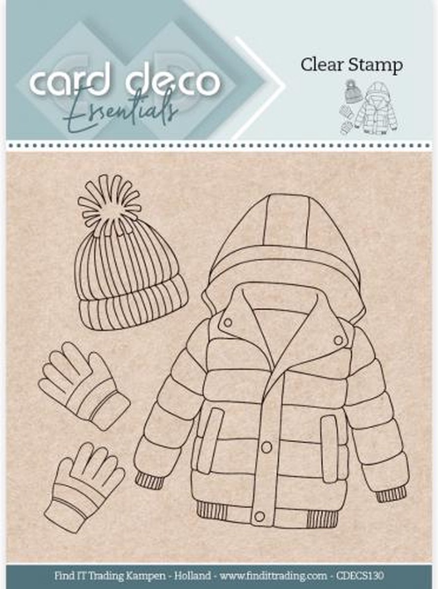 Card Deco Essentials Clear Stamps - Snow Clothes