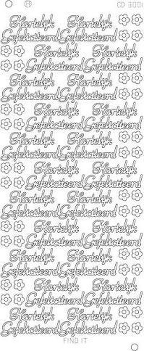 Hartelijk Gefeliciteerd Platinum - Zilver