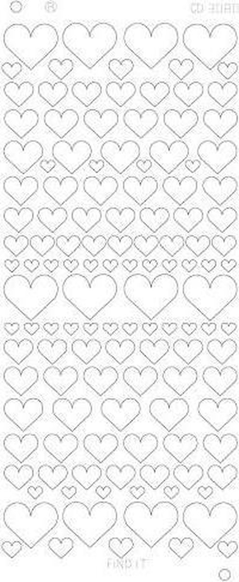 Hearts Various Platinum - Zilver 1 stuks