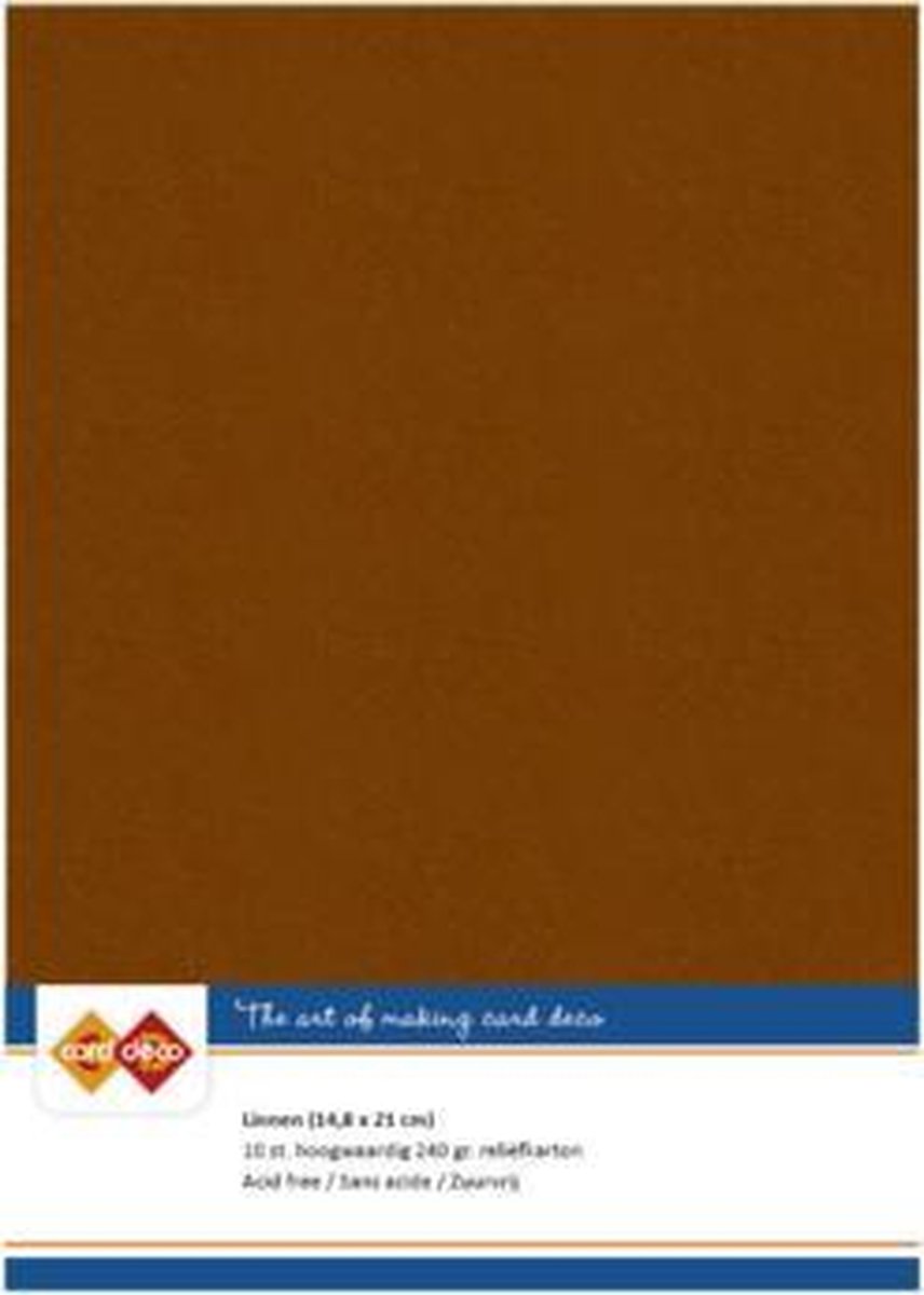 Linnenkarton - A5 - Brown