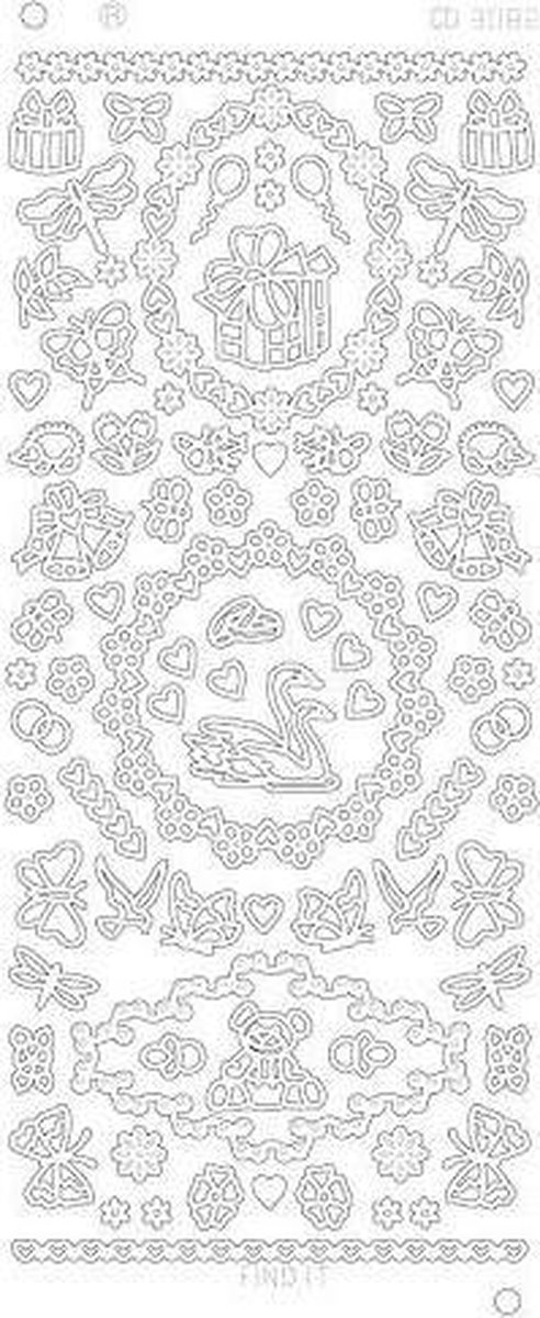 Various ornaments Platinum - Zilver 1 stuks