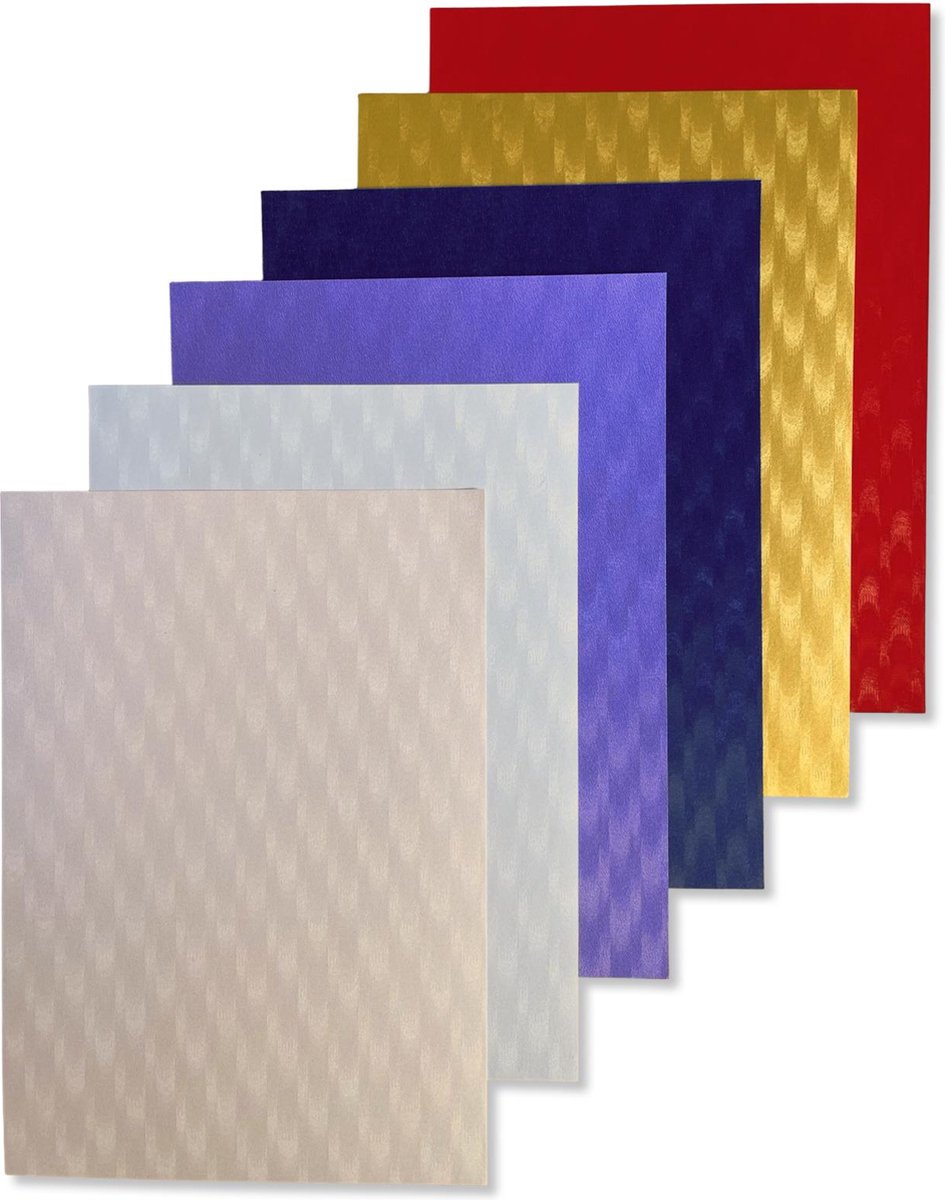 30 vel metallic gekleurd papier - A4 formaat - 21x29,7cm - Cardstock - 250 grams - metallic karton