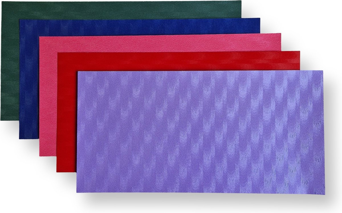 50 vel metallic gekleurd papier - Cardstock - 13,5x27cm - Vierkant - 250 grams - metallic karton