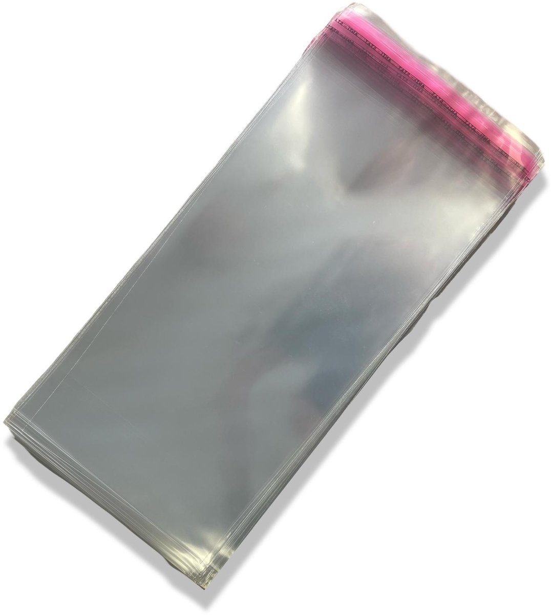 Cards & Crafts Cellofaan Zakjes - B14,5 Extra Lang - 100 stuks - 14,5x29cm met plakstrip Wenskaarten cellofaanzakjes