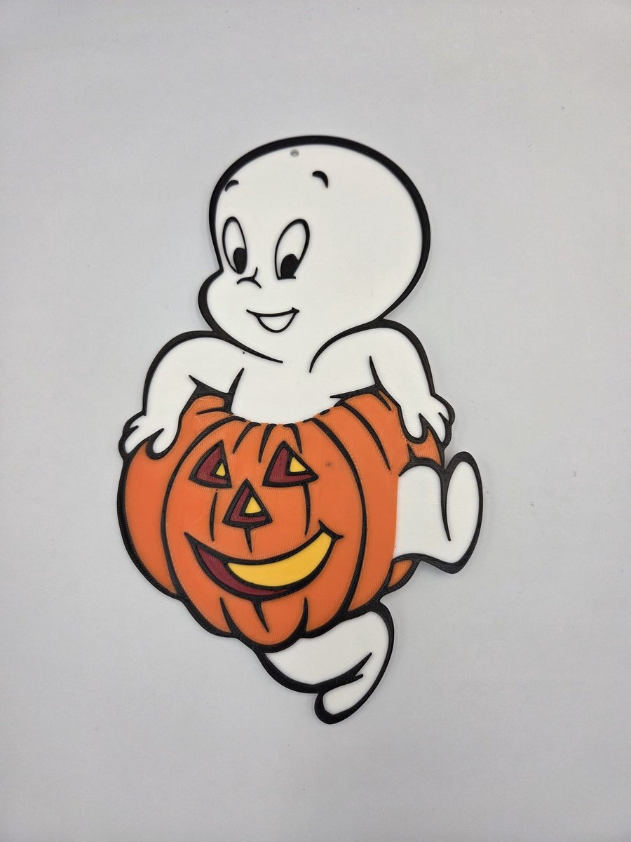 Raamdecoratie Halloween Casper / Pompoen