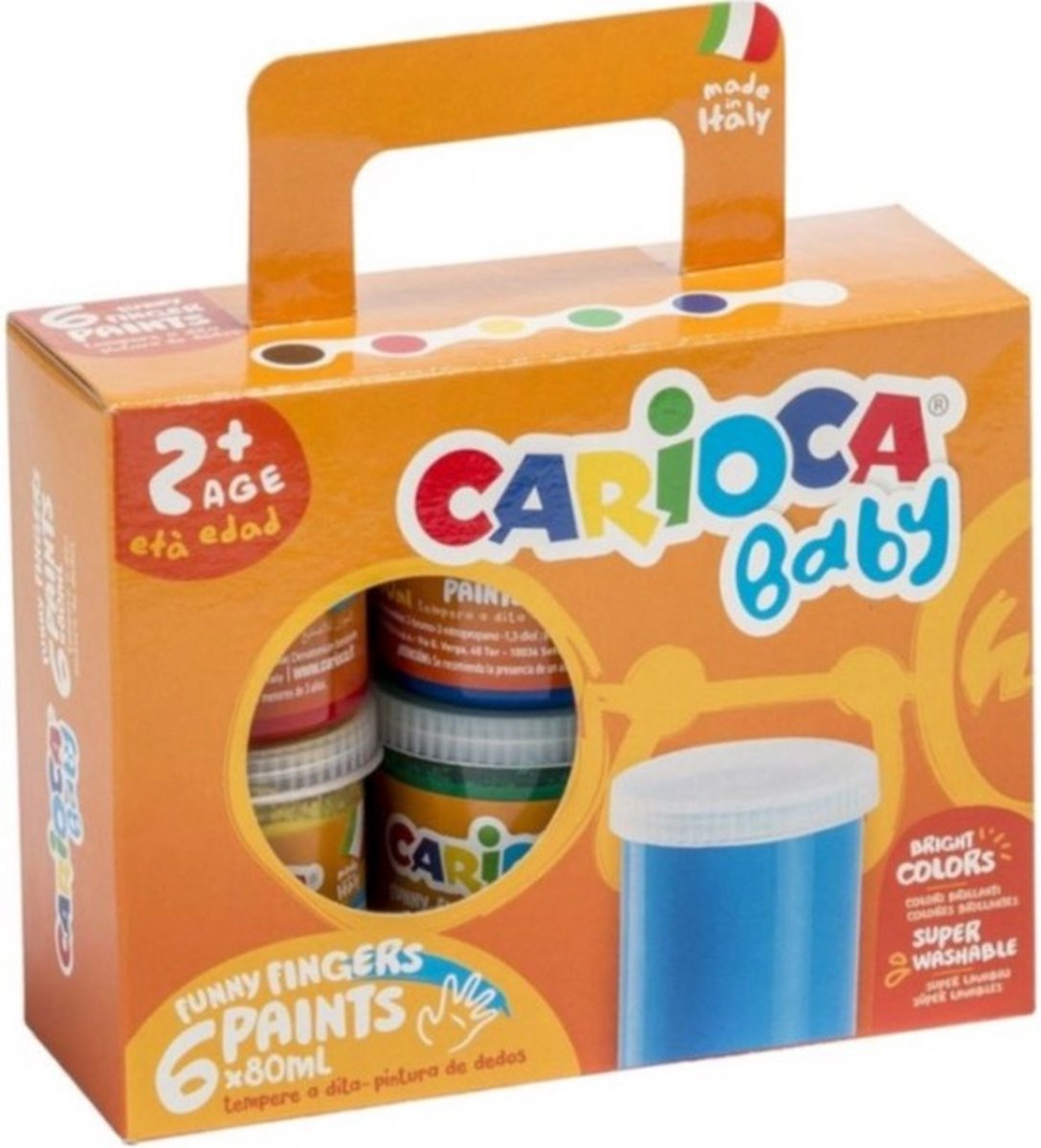 CARIOCA baby vingerverf - 6 x 80ml