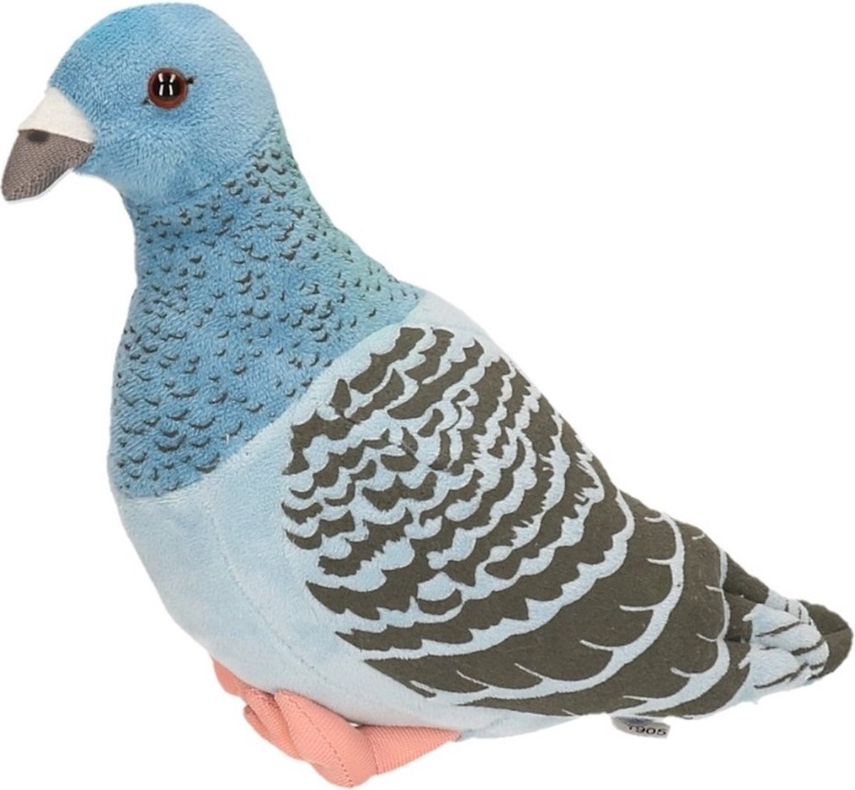 Pluche blauwe duif knuffel 24 cm